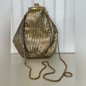 Vintage Gold Lamé Snake Chain Shoulder bag
